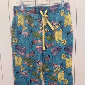 Nostalgia Sesame Street Retro Pajama Pants Unisex Small Kidcore PBS Pop Culture